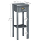 HOMCOM Bedside Table - Set of 2-Exquisite semicircular metal handle are for convenient opening and closing