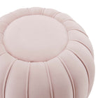 Modway Celebrate Channel Tufted Performance Velvet Ottoman - Pink-Weight Capacity: 331 lbs