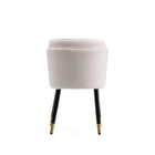 Manhattan Comfort Zephyr 21.65" Modern Velvet Upholstered Dining Chair - Cream-Delivered to you Fully Assembled! No Assembly Required