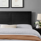 Modway Archie Wood Twin Headboard - Black-Window Pane Detail