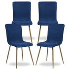 FurnitureR Dining Side Chairs - Green - 4 Pack-Metal tube finish for durability and longevity, sturdy construction for years of enjoyment