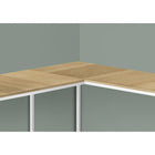 Monarch Specialties - 7397 Bureau 58 po - Dessus Naturel En Coin/Metal Blanc-Conception peu encombrante pour une utilisation dans le coin d'un bureau à domicile