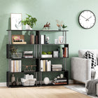 HOMCOM - Bibliothèque géométrique en bois à 5 niveaux pour salon - noir-A wonderful addition to any family room, living room, bedroom and office 