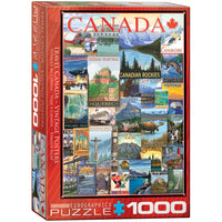 Eurographics Travel Canada Vintage Collage Puzzle - 1000 Pieces-Recycled board