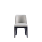 Manhattan Comfort Gansevoort 19" Modern Faux Leather Upholstered Dining Chair - Light Grey - Set of 2-Weight Capacity: 300 lb