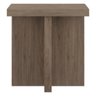 Hudson&Canal Elna 22"W Square Side Table - Antiqued Grey Oak-Table is made of high-quality and durable MDF materials