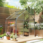 Outsunny - serre en polycarbonate - 6 pi x 4 pi x 6,6 pi - argent-Le panneau en PC transparent vous permet d'observer les plantes à l'intérieur  
