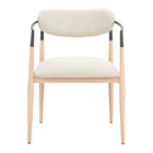 Zuo Equinox Dining Chair - Oyster Grey/Natural-Armrest support