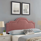 Modway Belinda Performance Velvet King/California King Headboard - Dusty Rose-3 Mounting Positions