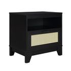 Manhattan Comfort Sheridan 21.63" Mid-Century Modern Nightstand - Black-10