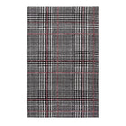 Modway Kaja Abstract Plaid Area Rug - 5 ft W x 8 ft L - Ivory Black/Red-Abstract Plaid Area Rug