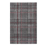 Modway Kaja Abstract Plaid Area Rug - 5 ft W x 8 ft L - Ivory Black/Red-Abstract Plaid Area Rug