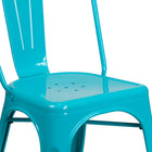 Chaise empilable en métal, intérieur/extérieur, bleu sarcelle cristal (ET-3534-CB-GG)-8
