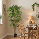 Outsunny - Arbre de bambou artificiel 6 pi en pot avec 1530 feuilles - vert-Terreau en ciment et mousse en PE inclus, pour plus de stabilité et de réalisme 