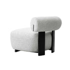 Manhattan Comfort Bartow 30.7" Mid-Century Modern Upholstered Accent Chair - Ivory and Black-Delivered to you Fully Assembled! No Assembly Required