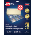 Avery White Rectangle Labels with Easy Peel, 2/3" x 1-3/4", for Laser/Inkjet Printer, 600 Pack (8995)- 2/3" x 1-3/4, White