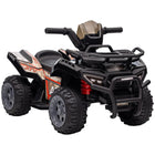 Aosom 6V Kids Electric Ride-On ATV with Music - Black-Built-in music provides an authentic riding experience to your kids 