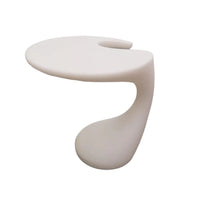 Plata Import Tommy 21.5"W Round Side Table - White-Glamorous design adds elegance to any room