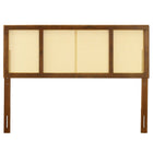 Modway Delmare Cane King Headboard - Walnut-Interchangeable Bed Frame Options