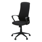 Monarch Specialties 7354 Ergonomic Fabric Office Chair - Black-Customize your seating experience with adjustable height options, a tilt function and integrated armrests, providing support to enhance your comfort level throughout the day