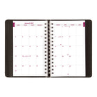Brownline 2027 PlannerPlus Daily Planner with Twin-Wire Binding - 8" x 5" - Black-Monthly planner before each month