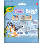 Crayola Bluey Scribble Scrubbie Pets-Scribble scrubbies toy: this scribble scrubbie pets 1 count bluey toy features 1 of 3 bluey characters, 2 washable scribble scrubbies markers, & 1 scrub brush