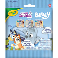 Crayola Bluey Scribble Scrubbie Pets-Scribble scrubbies toy: this scribble scrubbie pets 1 count bluey toy features 1 of 3 bluey characters, 2 washable scribble scrubbies markers, & 1 scrub brush