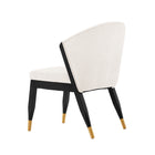 Manhattan Comfort - Chaise de salle à manger moderne Ola 54,5 cm en chenille crème-Testé pour usage commercial avec une capacité de charge de 150 kg