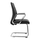Fauteuil dossier mi-dos en microfibre (TYFC220020)-Base en métal chromé robuste