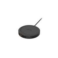 mophie Universal Wireless Charging Hub - Black-Featuring a wireless charging surface & additional 2 USB A & 1 USB C ports