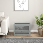 PawHut 24 Inch Hamster Cage with2 Levels - Grey-Multiple platforms connected by ramp enhance exploration
