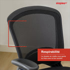 Staples - Chaise fonctionnelle en mailles, noir-Accoudoirs à hauteur réglable