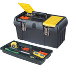 Stanley-Bostitch 19" Tool Box With Tray-Material: Rubber coated handle