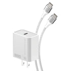 Scosche PowerVolt 20W Power Delivery USB-C Fast Charger & 6' USB-C Braided Cable - White-20W USB-C Power Delivery charger offers fast charging