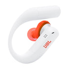 JBL Endurance Peak 4 True Wireless Noise Cancelling Sport Earbuds - White / Orange-Up to 48 hours total playback, plus speed charge