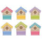 TREND enterprises Garden Birdhouses Classic Accents Variety Pack - 5.5" - 36 Pack-Birdhouses in calming, natural colours can be used to show photos or pictures