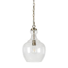 Hudson&Canal Verona 11" Wide Pendant with Glass Shade - Brass/Seeded-Rated for one 60W incandescent bulb - 9W LED bulb, 13W fluorescent (CFL) bulb, or 9W self-ballasted LED bulb, E26-base bulb, Bulb not included