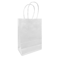 Reliabag - Sac En Papier Avec poignees Torsadees, Blanc, 5,3 po L X 3,5 po P X 8,5 po H, Paquet De 250-Fabrique en papier kraft blanc de qualite superieure avec fond plat renforce.
