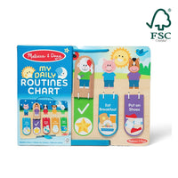 Melissa & Doug Daily Routine Chart-Help kids learn good habits, develop self-esteem, and grow their independence with the wooden double-sided Melissa & Doug My Daily Routines Chart, with 10 flaps to flip upon completion of daily tasks