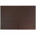 JAM Paper Two-Pocket Textured Linen Business Folders - Chocolate Brown - 6 Pack-Size: 9 x 12 inches