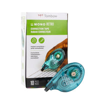 Tombow MONO Retro Correction Tape - 10 Pack-1/6" x 394" (4mm x 10m) Break-proof PET base white tape