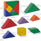 Qaba - Blocs d’escalade en mousse pour tout-petits - multicolore - ensemble de 7-Fabriqué à partir de matériaux sûrs et adaptés aux enfants 