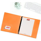 JAM Paper Plastic 1.5" 3-Ring Binder - Orange-This document holder is a staple for all of your projects, assignments, memos, school work, and any other important documents that need to be kept safe.