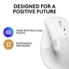 Logitech Lift for Mac Bluetooth Wireless Vertical Ergonomic Mouse - Off-White-Ergo-certified: Lift for Mac wireless ergo mouse has been designed, developed, tested, and approved according to criteria set out by leading ergonomists