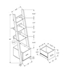 Monarch Specialties - 2765 69 po H Etagere - Espresso En Coin/Tiroir De Rangement-Solution compacte et multifonctionnelle conçue pour économiser de l'espace