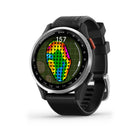 Garmin - Montre connectée Approach S44 - Lunette en aluminium argenté et bracelet en silicone noir-AMÉLIOREZ VOTRE JEU - Bénéficiez de fonctionnalités de golf premium avec un abonnement Garmin Golf (9,99 $ USD/mois , 99,99 $ USD/an), notamment des cartes CourseView améliorées, des contours verts, un ciblage tactile et bien plus encore. Les membres peuvent également ajouter PlaysLike Distance à leur montre intelligente Approach S44.
