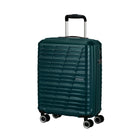 American Tourister Surftime Spinner Carry-on - Metallic Teal-Rugged ABS material is able to withstand the rigors of travel.
