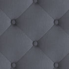 Flash Furniture Brighton King Size Tufted Upholstered Platform Bed - Light Grey Fabric-Center Support Metal Leg