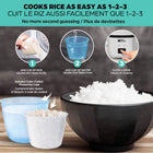 Rice Robot XL 2 qt Personal Nonstick Rice Cooker with Stainless Steel Steamer Tray - White-Dishwasher safe cleanup: pfas free ceramic coated inner pot is nonstick and dishwasher safe for fast, easy cleanup