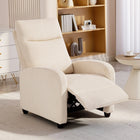 HOMCOM Push Back Recliner with Padded Seat for Home Theater - Beige-Generously padded armrests and backrests provide exceptional comfort